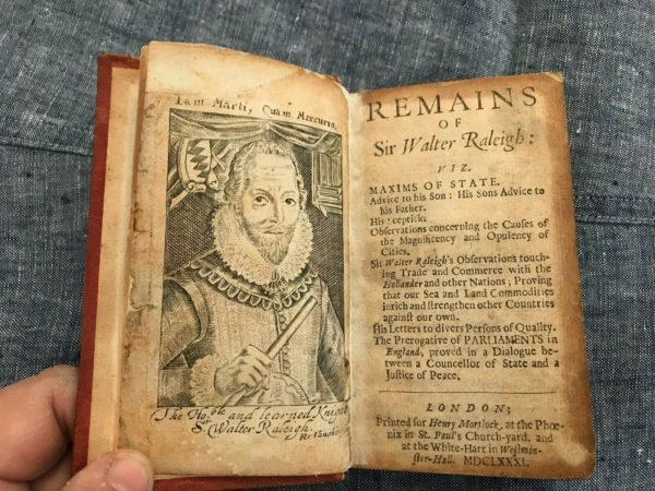 Remains of Sir Walter Raleigh Rare Antiquarian Book 1681 3